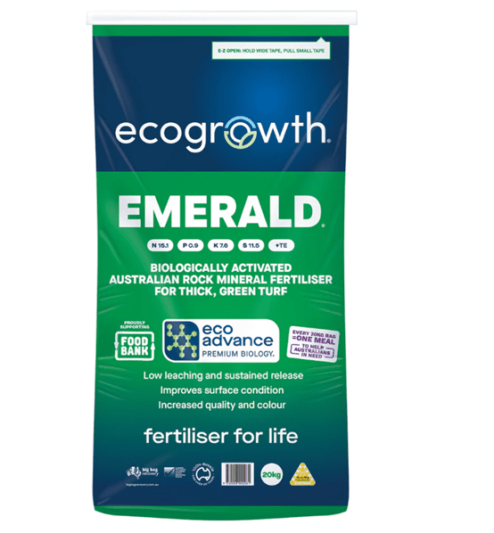 Ecogrowth emerald fertiliser in 20kg bag